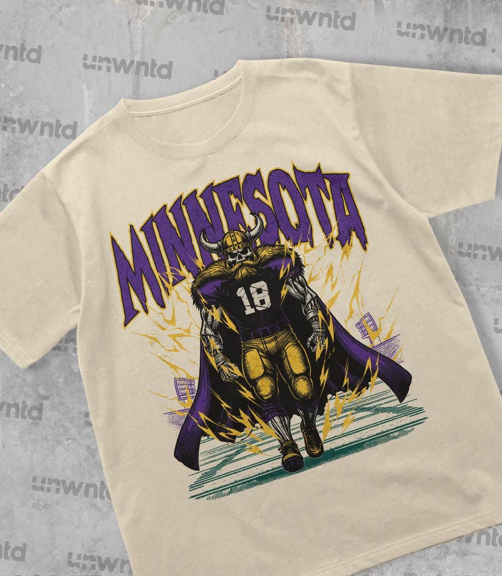 Minnesota Football Shirt - Graphic Tees - Skeleton Shirt - Merch Tee - Gift Shirt - Bootleg Shirt - Vintage - Skeleton Football Shirt