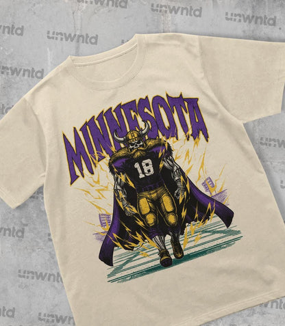 Minnesota Football Shirt - Graphic Tees - Skeleton Shirt - Merch Tee - Gift Shirt - Bootleg Shirt - Vintage - Skeleton Football Shirt