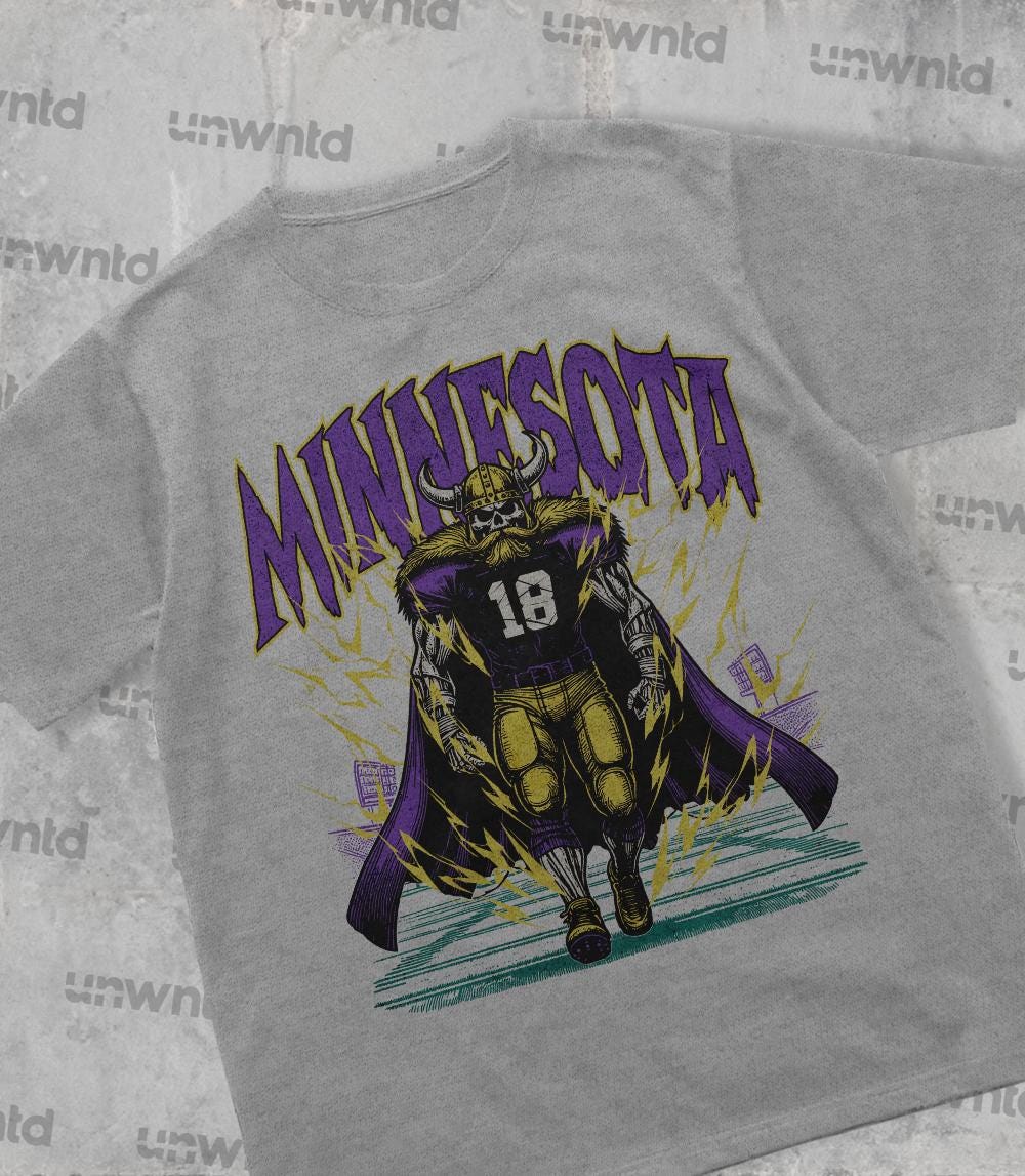 Minnesota Football Shirt - Graphic Tees - Skeleton Shirt - Merch Tee - Gift Shirt - Bootleg Shirt - Vintage - Skeleton Football Shirt