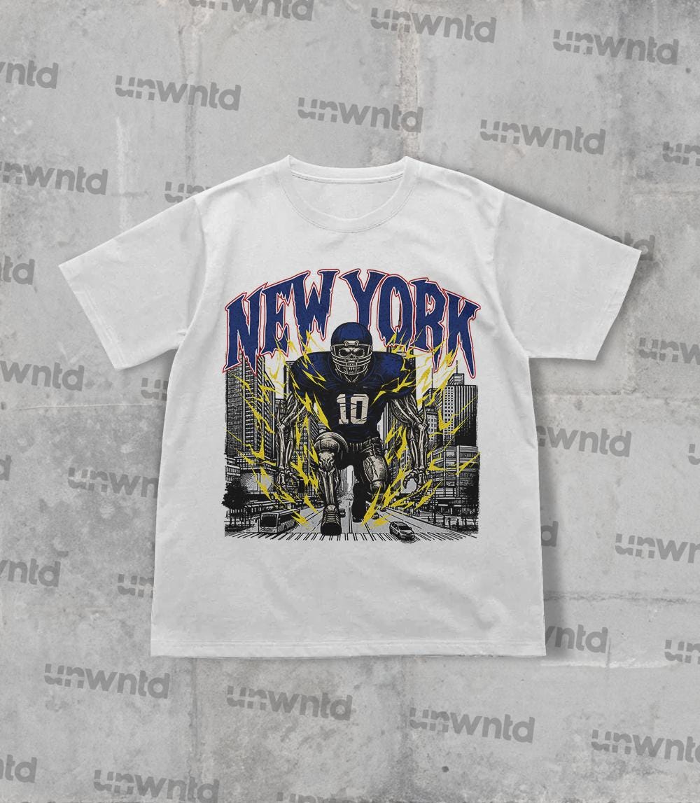 New York Football Shirt - Graphic Tees - Skeleton Shirt - Merch Tee - Gift Shirt - Bootleg Shirt - Vintage - Skeleton Shirt - Giants