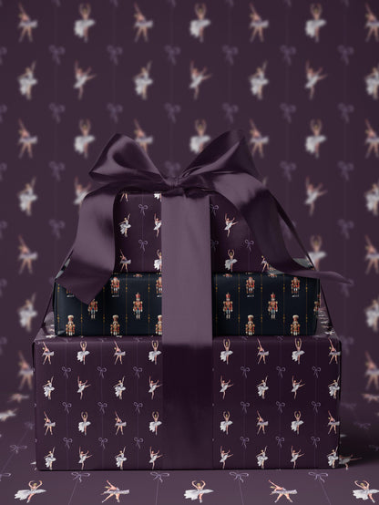 Ballerina Birthday Party Wrapping Paper Girl Gift Wrap Purple Wrapping Paper Ballet Gift Wrap for Holiday Wrapping Paper Children Gift Idea