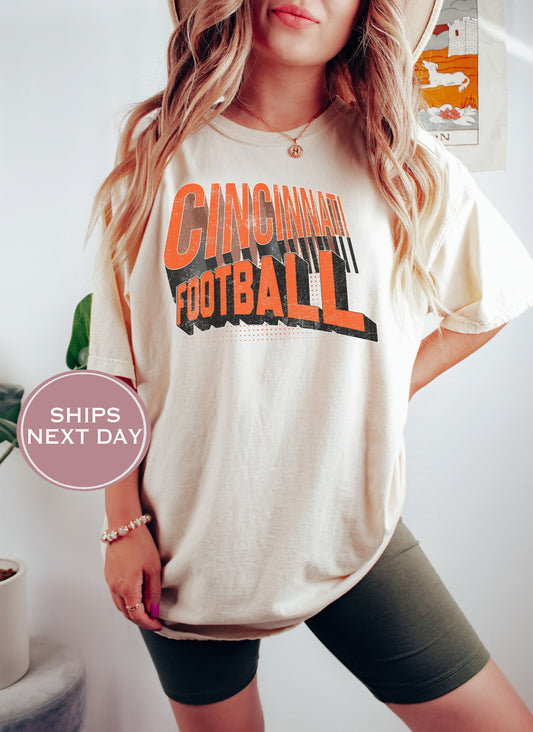 Retro Cincinnati Football Shirt, Vintage Cincinnati Football Shirt, Cincinnati Football Shirt, Trendy Cincinnati Football Shirt, Game Shirt