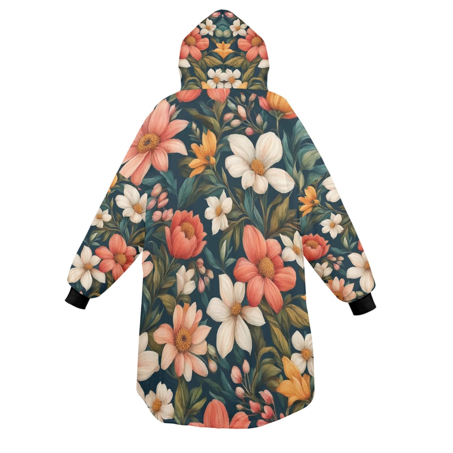 Floral Blanket Hoodie Personalized Fleece Loungewear