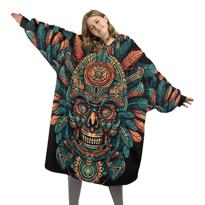 Chicano Blanket Hoodie Mayan Art Personalized Blanket