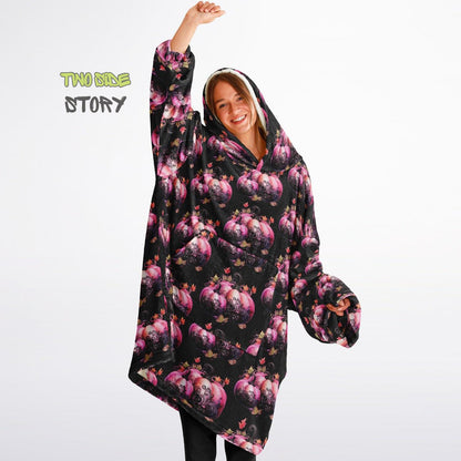 Unisex Halloween Pumpkins Print Snug Hoodie,Printed Hooded Blanket,Blanket Sleeves,Lounge Wear,Unique,Novelty Gifts, birthday Christmas Gift