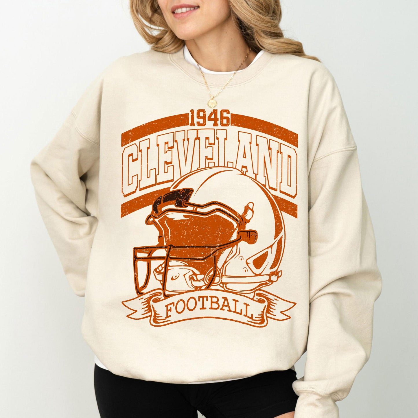 Cleveland Football Vintage Shirt, Trendy Sweatshirt Cleveland Football Fan Gift, Cleveland Game Day Shirt, Cleveland Sweatshirt