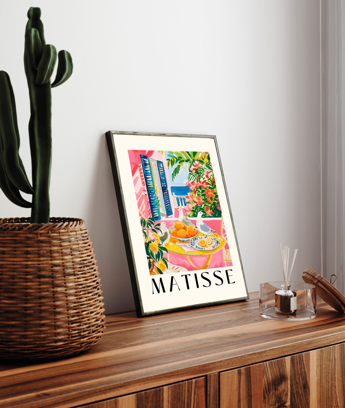 Matisse Style Seagull Art Print: Mid-Century Modern Beachy Decor