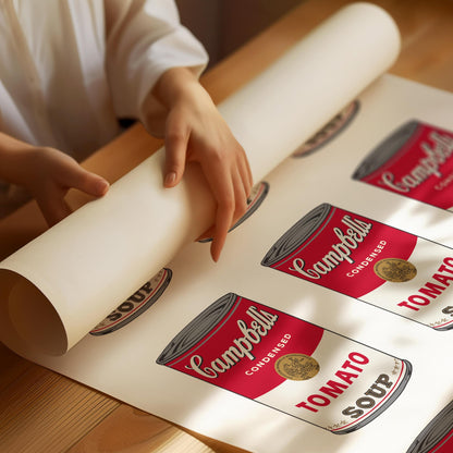 Andy Warhol Tomato Soup pop art poster, Andy Warhol Tomato Soup Print, Campbell Soup Poster, Kitchen wall decor