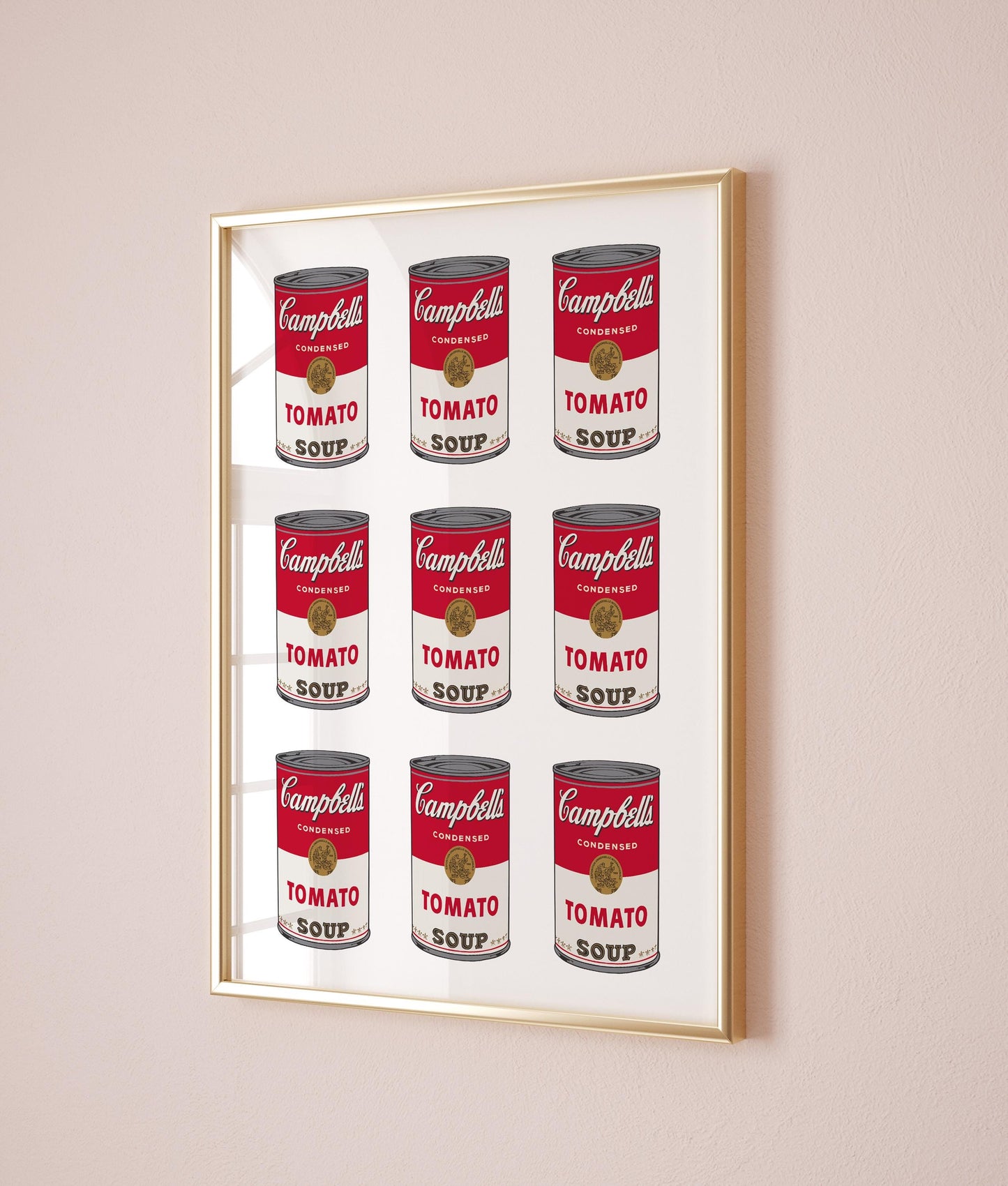 Andy Warhol Tomato Soup pop art poster, Andy Warhol Tomato Soup Print, Campbell Soup Poster, Kitchen wall decor