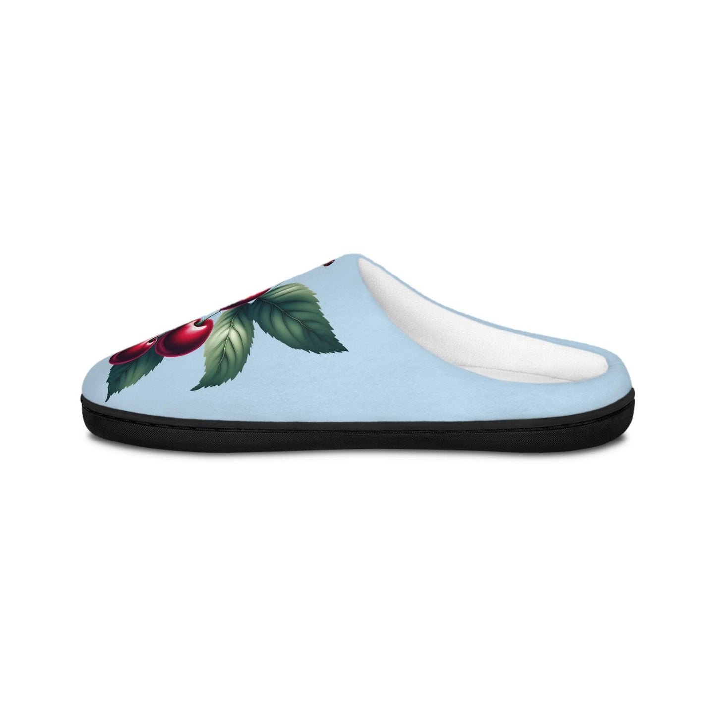 Women's Indoor Slippers Lightblue Slipper Dark Redcherries Houseshoeslipper For Fruitlovers Gifts-for Home Body Soft Fleece Slippers