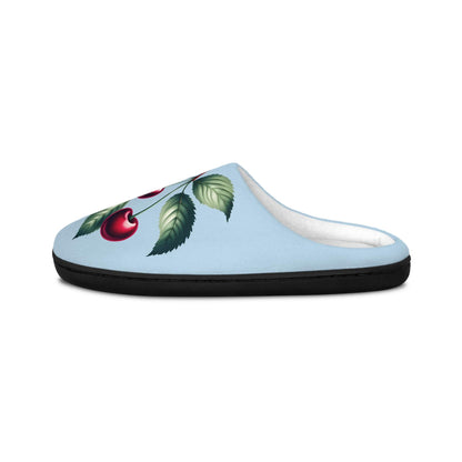 Women's Indoor Slippers Lightblue Slipper Dark Redcherries Houseshoeslipper For Fruitlovers Gifts-for Home Body Soft Fleece Slippers