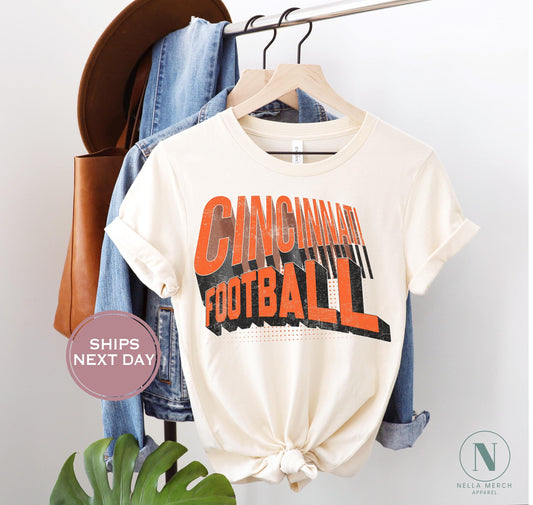 Cincinnati Football Shirt, Retro Cincinnati Football Shirt, Vintage Cincinnati Women Shirt, Cincinnati Toddler Shirt