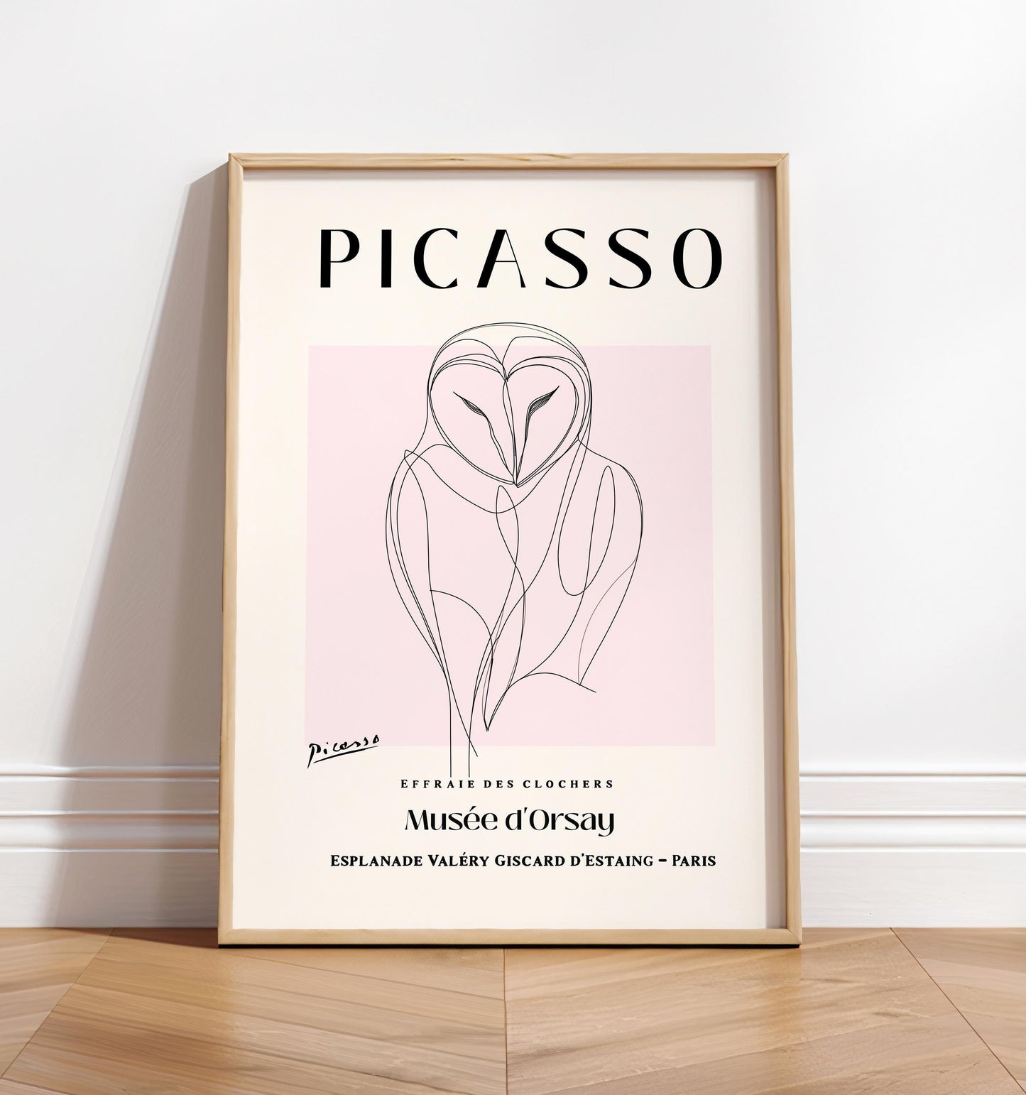 Barn owl art print, Picasso art, Mid century poster, Minimalist wall art