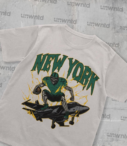 New York Football Shirt - Graphic Tees - Skeleton Shirt - Merch Tee - Gift Shirt - Bootleg Shirt - Vintage - Skeleton Football Shirt