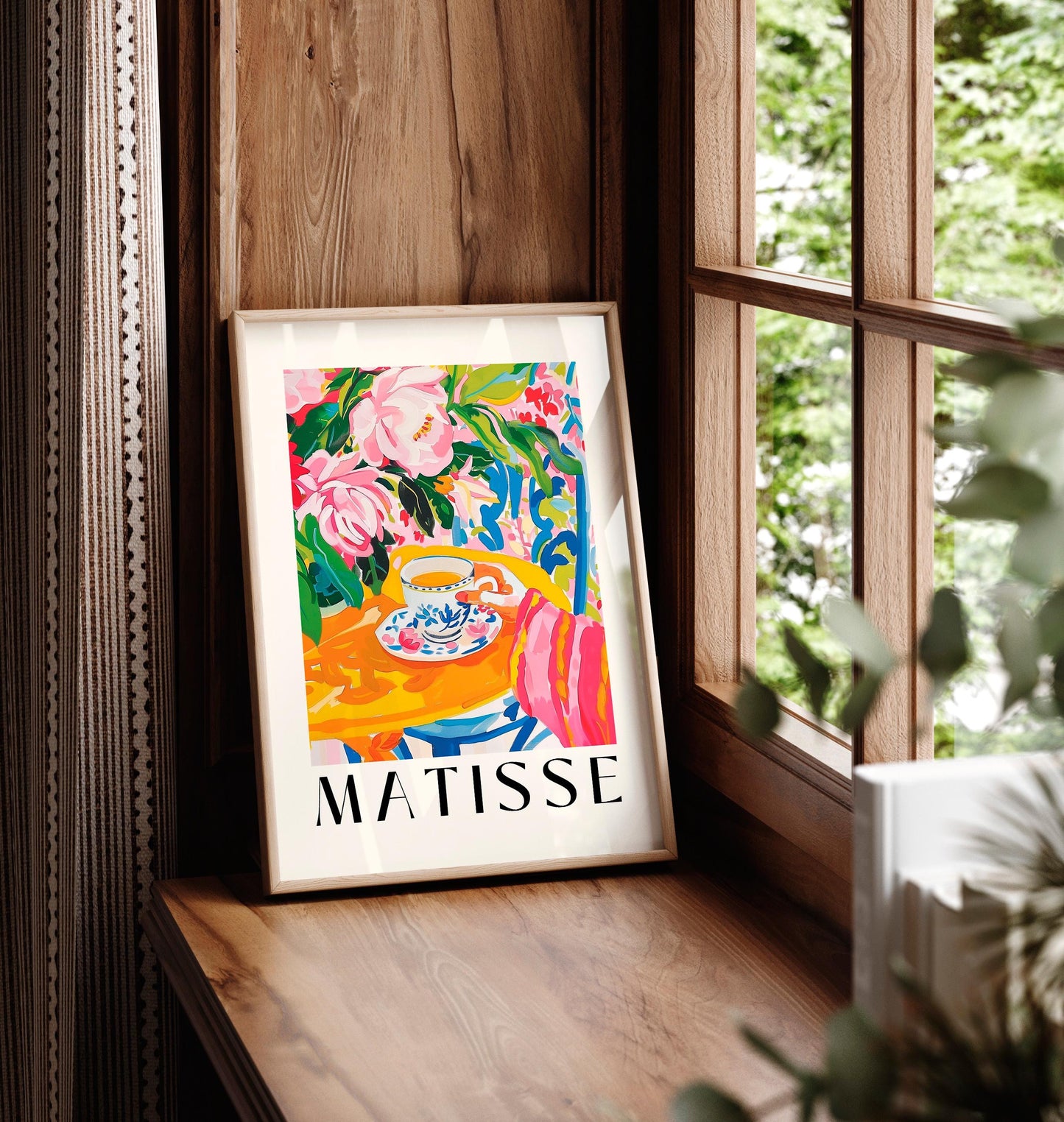 Matisse Inspired Teacup Art Print: Mid-Century Modern Decor