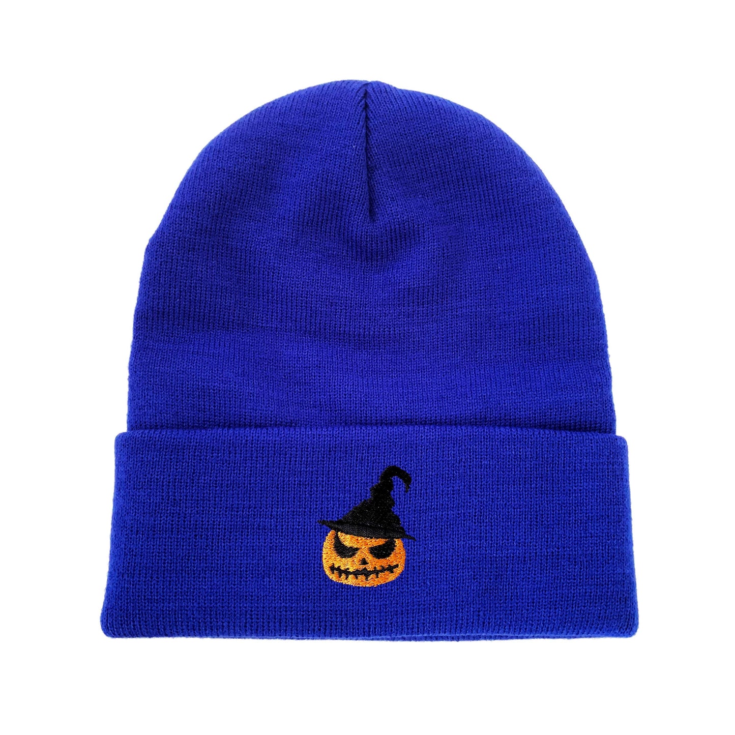 Witch Pumpkin Embroidered Pumpkin Beanie Halloween Beanie Winter Beanie