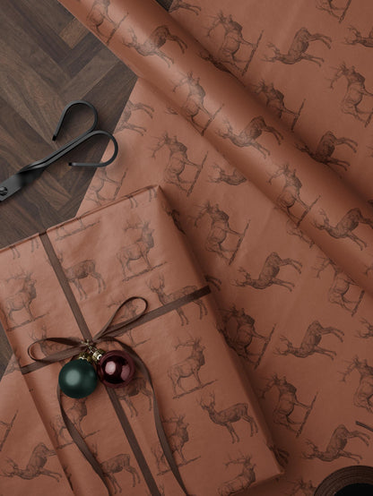 Forest Wrapping Paper Deer Gift Wrap Elk Wrapping Paper Bachelor Party Gift for Him Manly Gift Box Wrap Outdoor Theme Party Hunting Gift