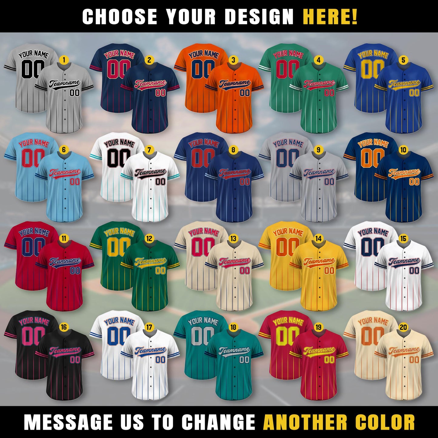 Custom Baseball Jersey with Team Name Number, Jersey Shirt for Men Women Youth Kid, Gifts for Baseball Fans Gradient Pinstripe Navy Red