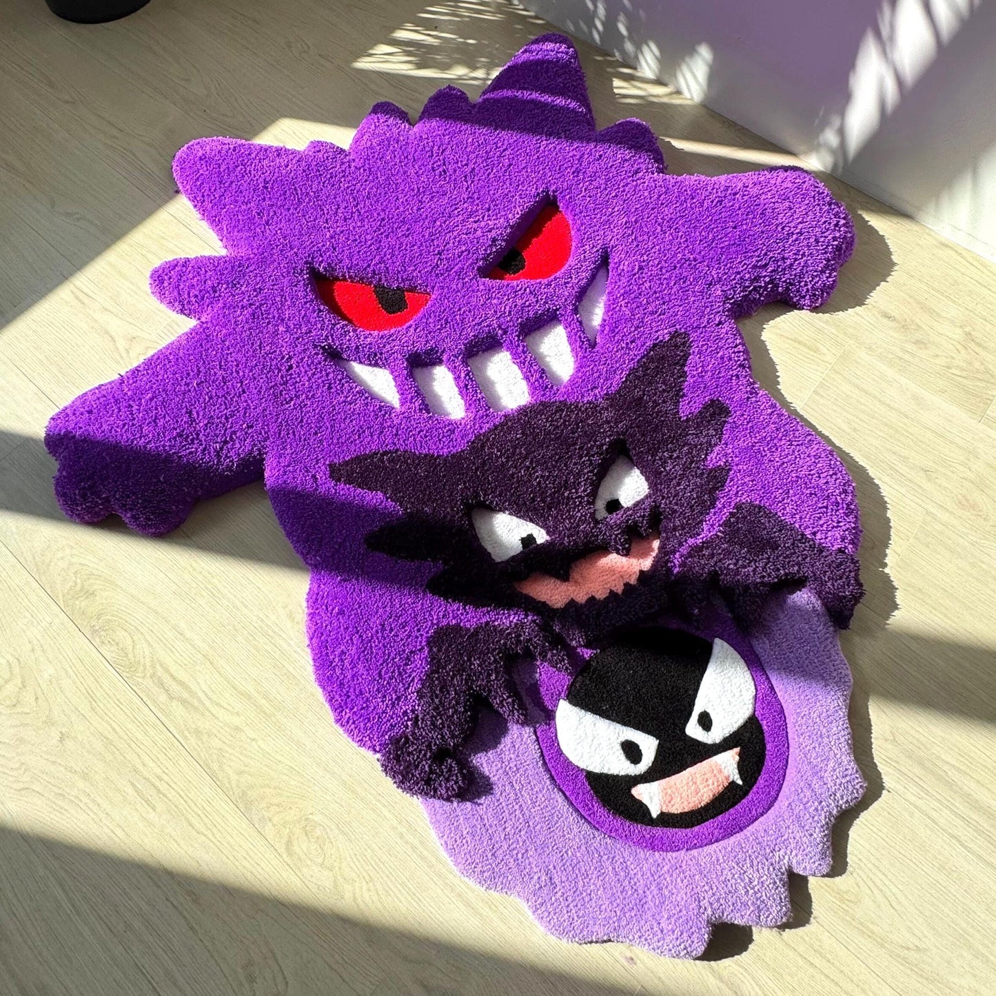 3D Cartoon Character Rug: Handmade Fluffy Acrylic Kids Decor