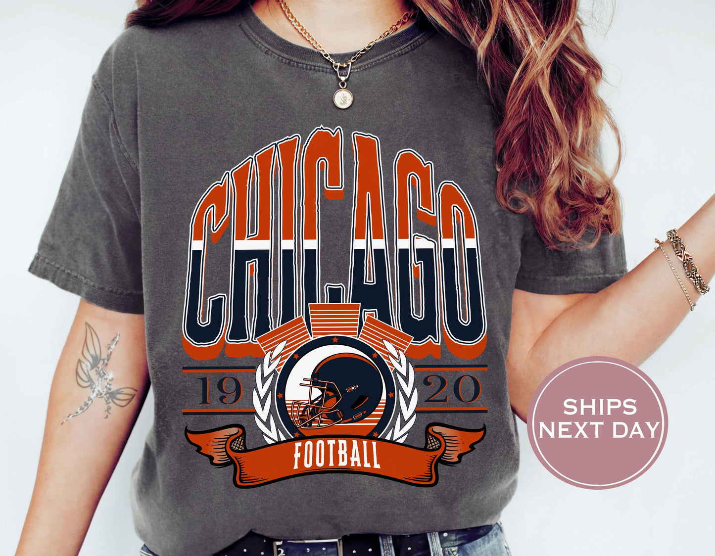 Retro Chicago Football Shirt, Vintage Chicago Football Shirt, Chicago Football Shirt, Trendy Chicago Football Shirt, Game Shirt