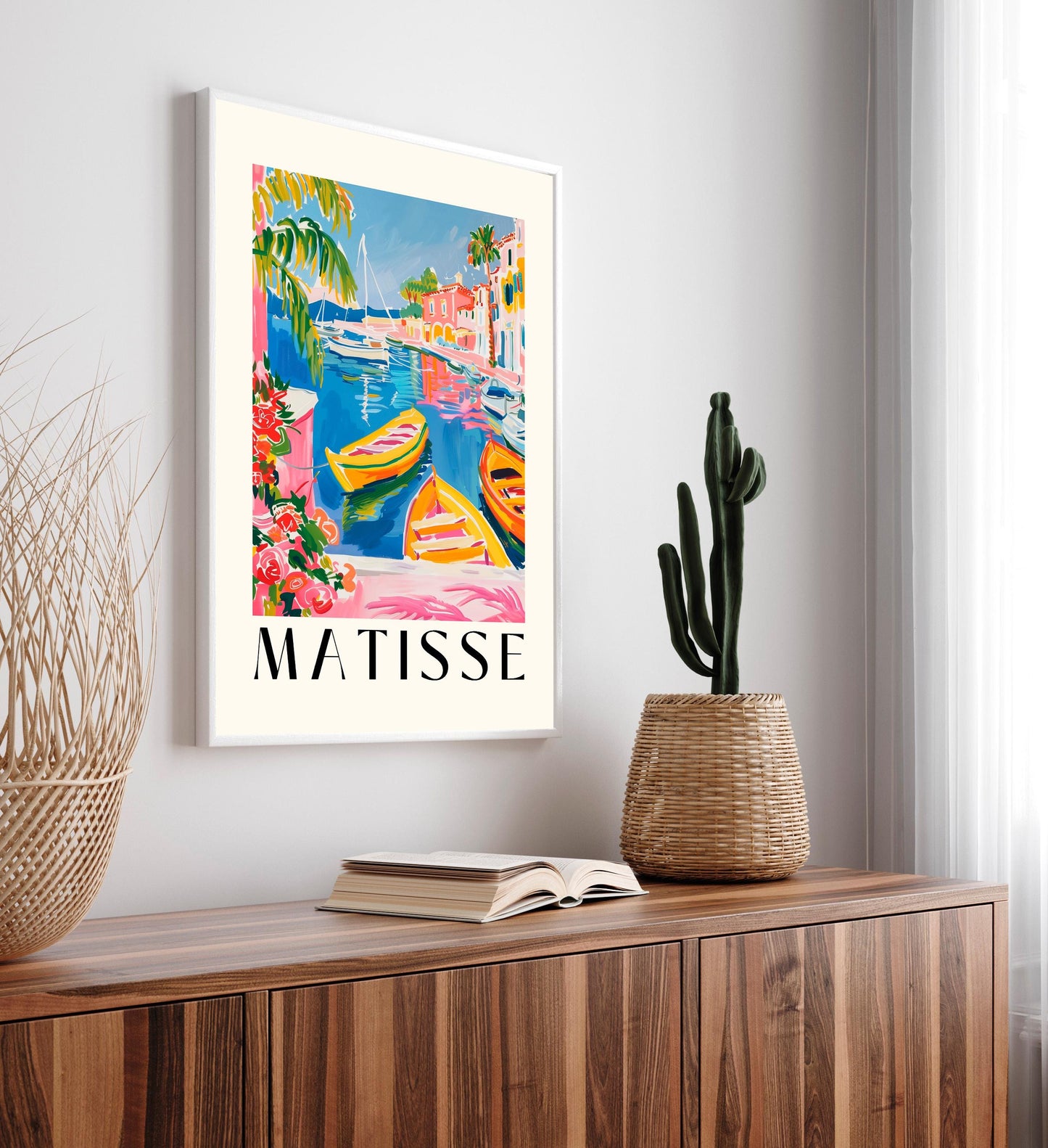 Matisse Style Boat Art Print: Summer Dopamine Decor