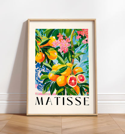 Matisse Inspired Orange Tree Art Print: Spanish Decor