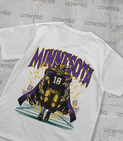 Minnesota Football Shirt - Graphic Tees - Skeleton Shirt - Merch Tee - Gift Shirt - Bootleg Shirt - Vintage - Skeleton Football Shirt