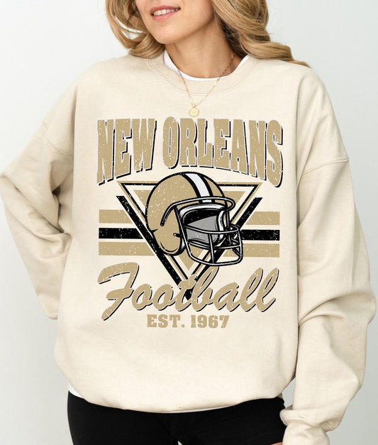 New Orleans Football Vintage Style Sweatshirt, New Orleans Football Shirt, Sunday Football Shirt, Game Day Sweatshirt, Saint Sport Shirt