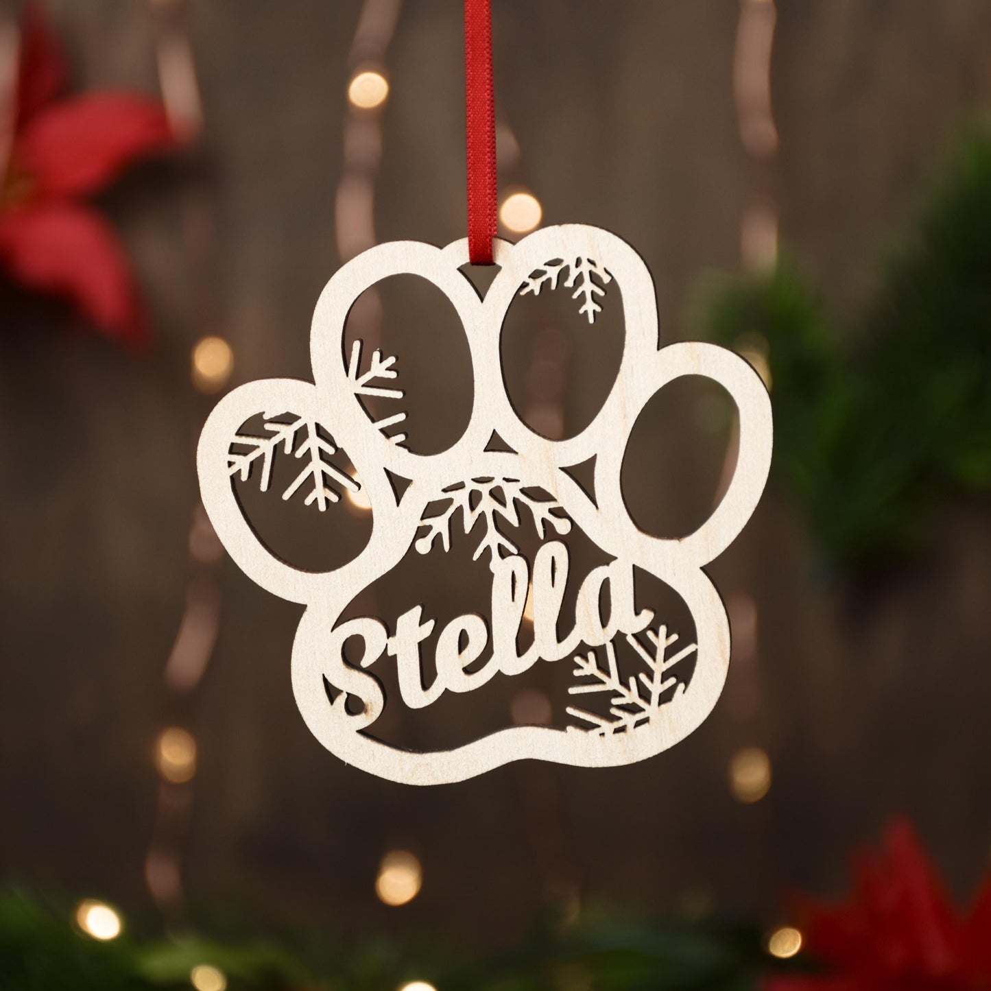 Custom Pet Christmas Ornament | Personalized Dog Bone Ornament | Pet Paw and Dog Bone shape New for 2025 | Ornaments for your Furry Friend