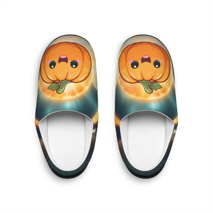 Slippers Happy Pumpkin Halloween Slippers Bright Orange Indoor House Shoes Cute Halloween Pumpkin Slippers Fun Color Cozy Footwear Gift