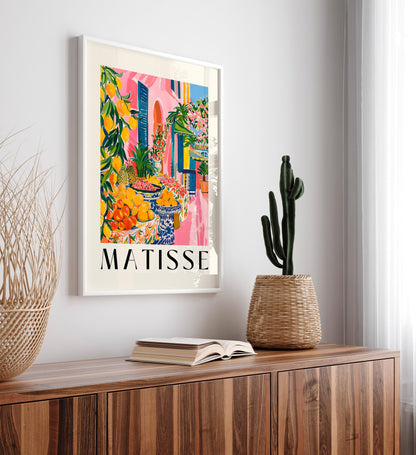 Dopamine decor, Spanish wall art, Framers market poster, Fruit art, Matisse print