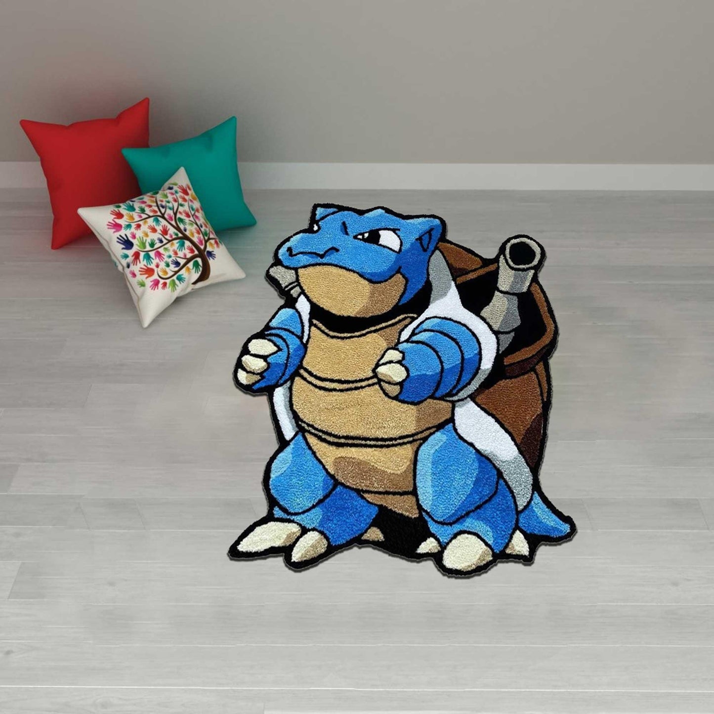 Blastoise rug, Mega Blastoise rug, custom rug