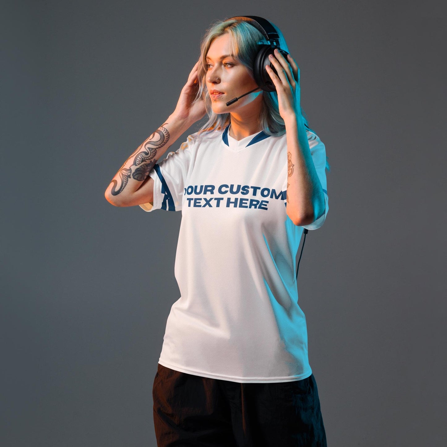 Your Custom Text Jersey, Black or White Aesthetic Fan Merch Jersey