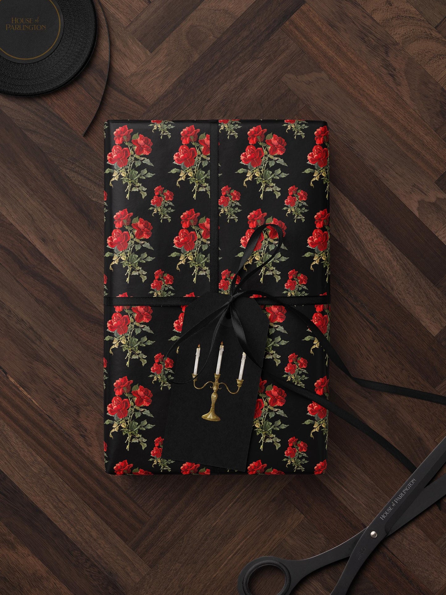 Rose Bouquet Wrapping Paper Red Floral Gift Wrap Luxury Wrapping Paper Romantic Gift for Her Elegant Gift Wrap Wedding Wrapping Paper Print