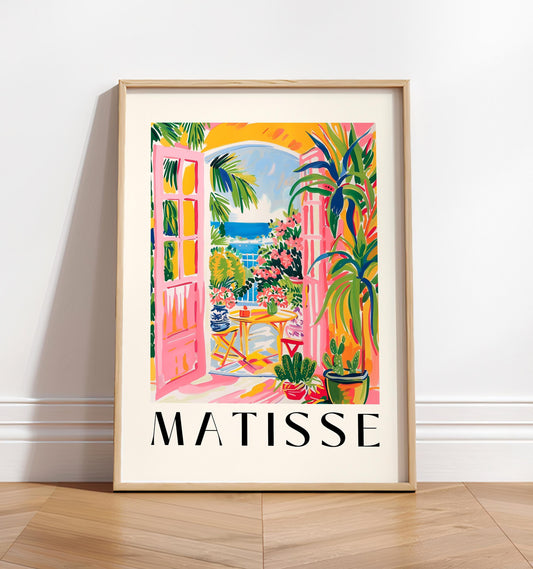 Henri Matisse Print: Pink Beachy Boho Art Poster