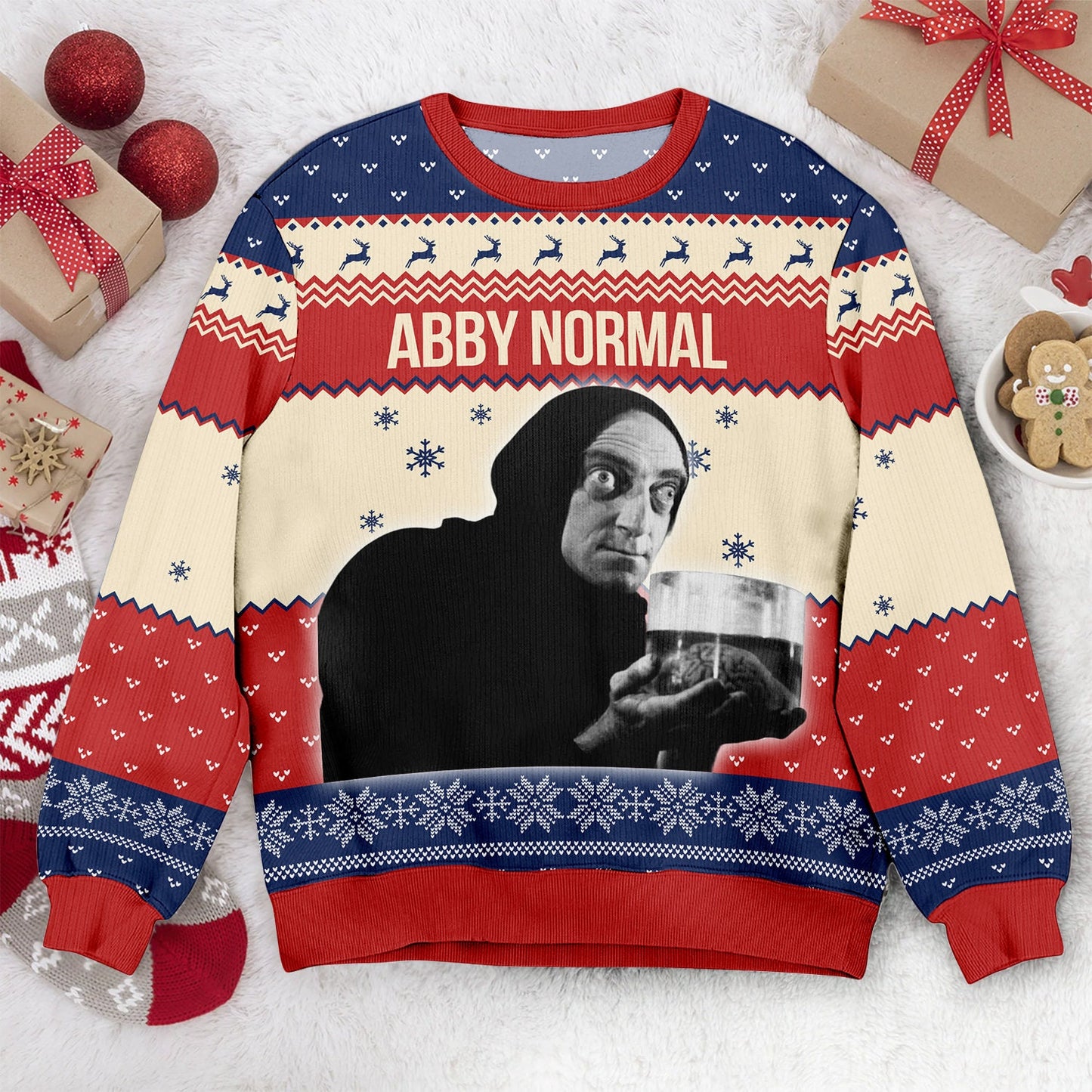 Young Frankenstein Christmas Ugly Sweater - Retro Movie Quote