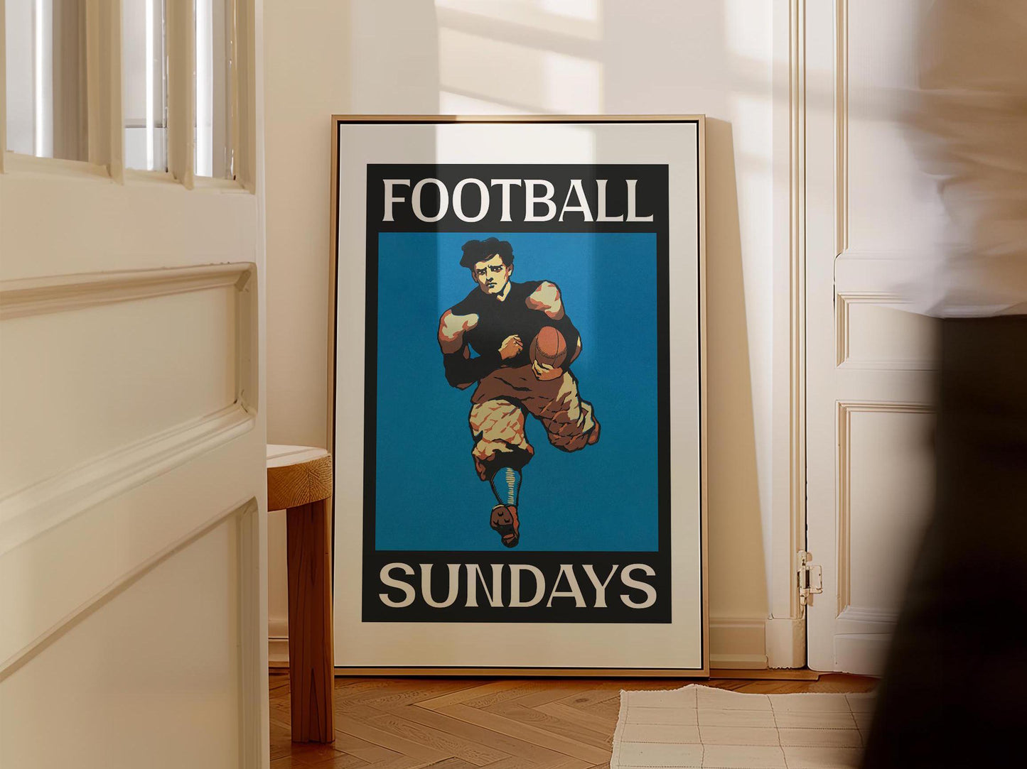 Football Sundays Print Retro Football Art Football Gift for Dad Retro Sports Poster Football Wall Decor Football Gift America USA