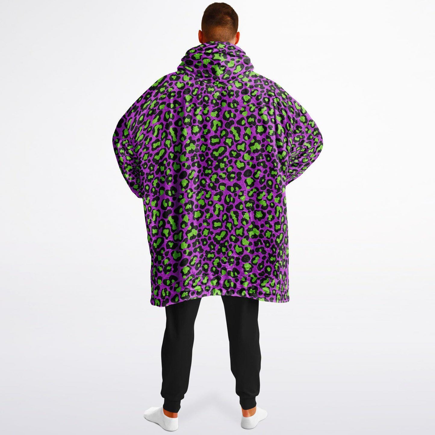 Rainbow Print Unisex Reversible Snug Hoodie,LGBTQ Pride Flag Rainbow Print Pullover Hooded Blanket with Sleeves,All Over Print Hoodie