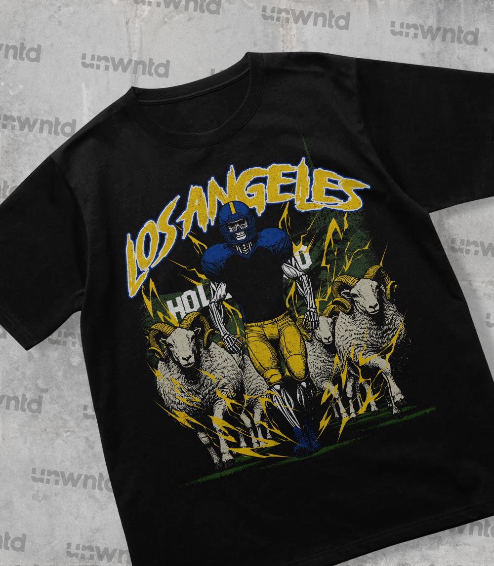 Los Angeles Football Shirt - Graphic Tees - Skeleton Shirt - Merch Tee - Gift Shirt - Bootleg Shirt - Vintage - Skeleton Shirt - Rams