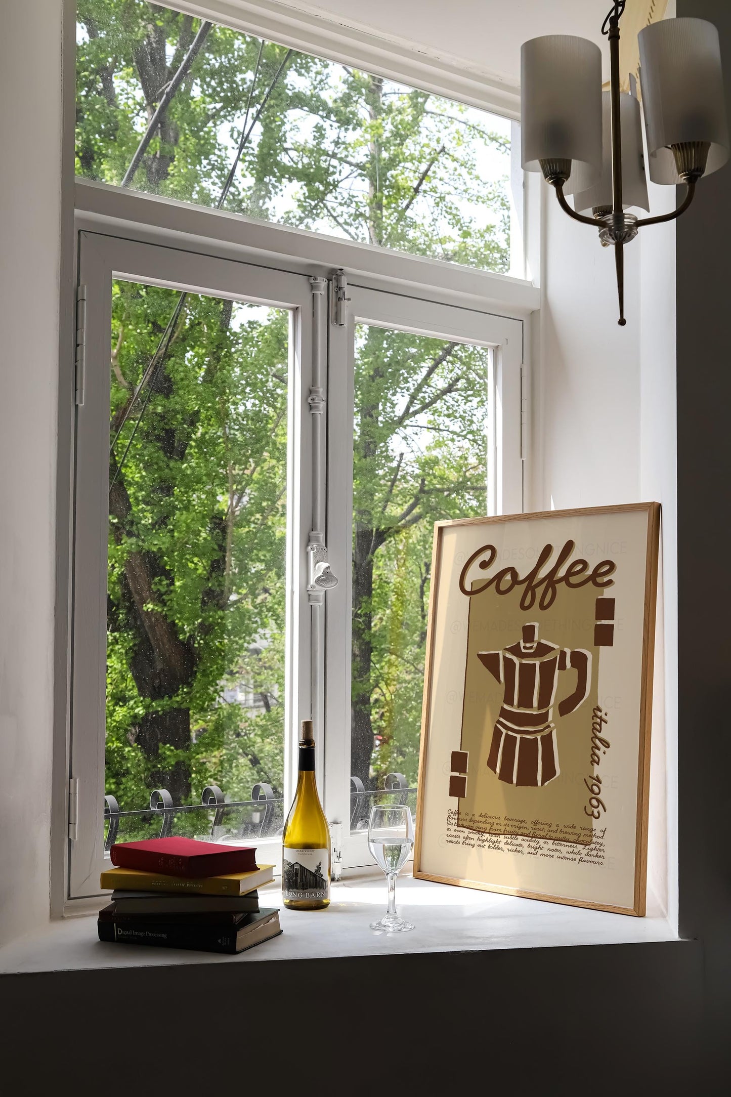 Coffee Poster, Kitchen Art, Kitchen Poster, Kitchen Print, Moka Pot, Modern Kitchen Decor, Retro Poster, Exhibition Poster, Coffee Wall Art