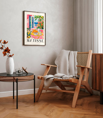 Matisse Style Seagull Art Print: Mid-Century Modern Beachy Decor