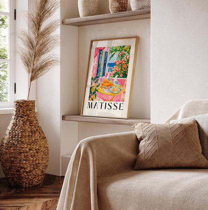 Matisse Style Seagull Art Print: Mid-Century Modern Beachy Decor