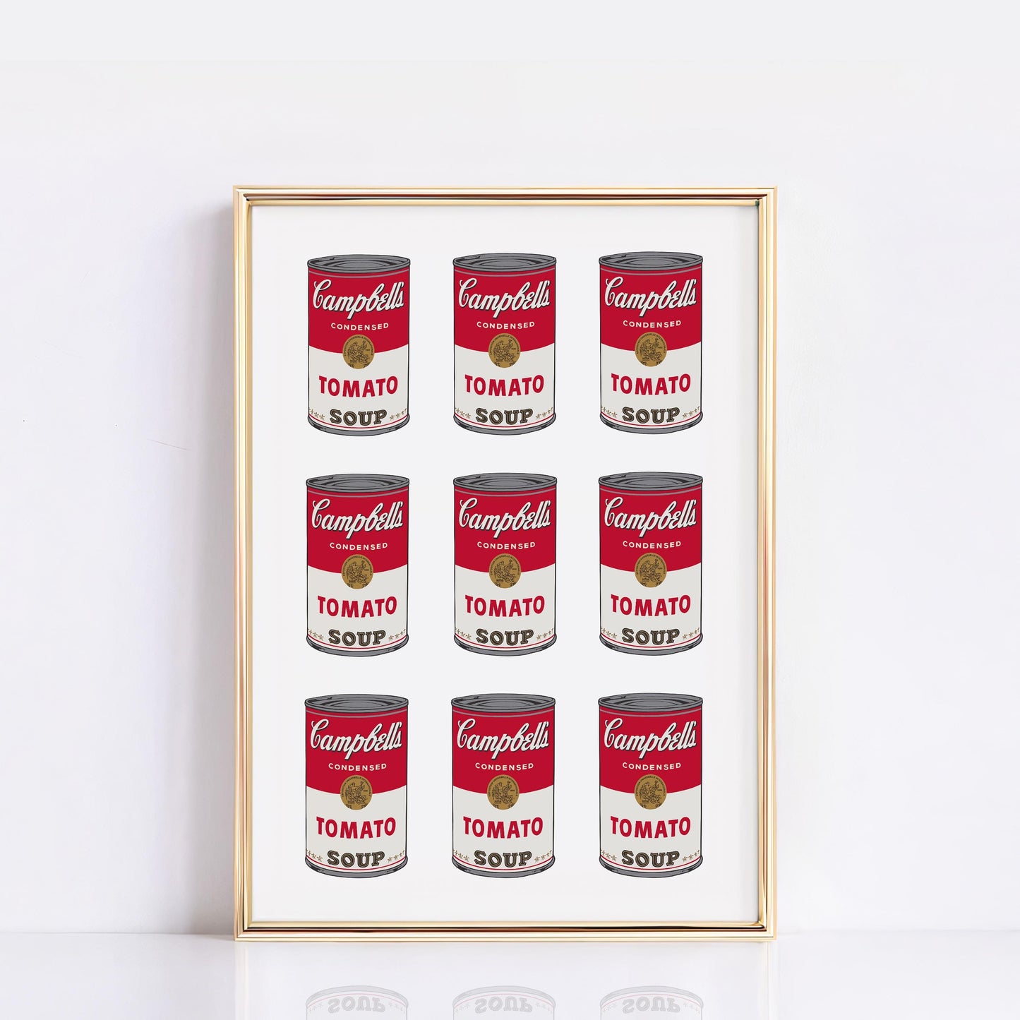 Andy Warhol Tomato Soup pop art poster, Andy Warhol Tomato Soup Print, Campbell Soup Poster, Kitchen wall decor