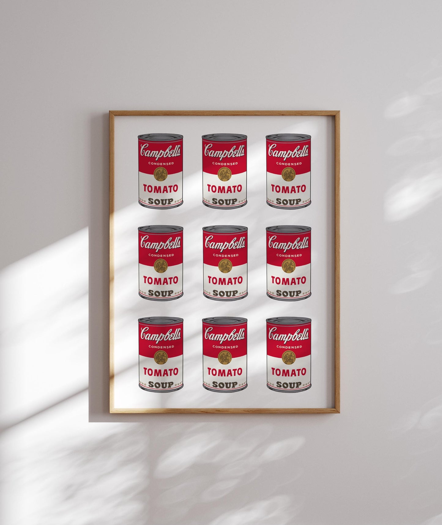 Andy Warhol Tomato Soup pop art poster, Andy Warhol Tomato Soup Print, Campbell Soup Poster, Kitchen wall decor