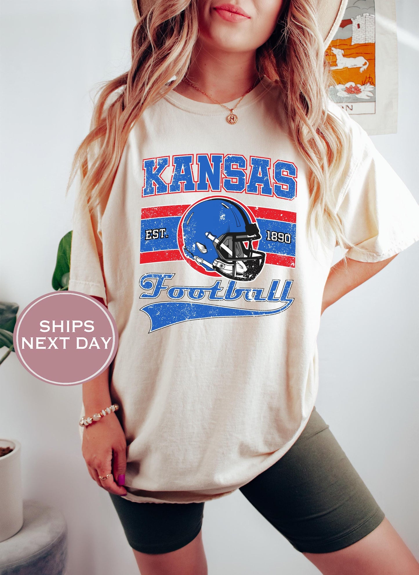 Retro Kansas Football Shirt, Vintage Kansas Football Shirt, Lawrence Kansas Shirt, College Football Shirt