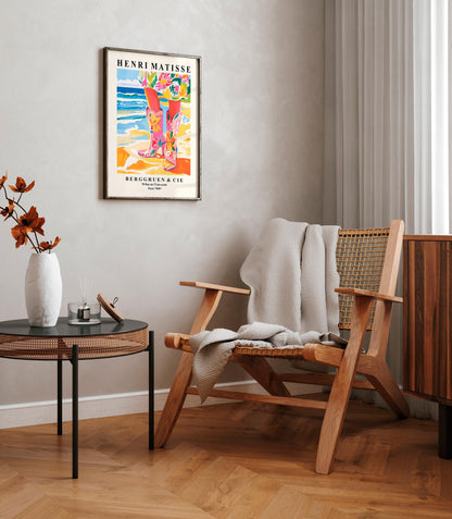 Coastal Cowgirl Art Print: Matisse Style Beach Decor