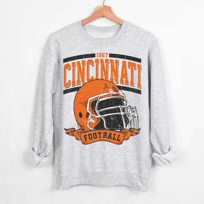 Vintage Cincinnati Football Sweatshirt, Cincinnati Game Day Shirt, Game Day Shirt, Trendy Cincinnati Football Fan Gift, Cincinnati Shirt