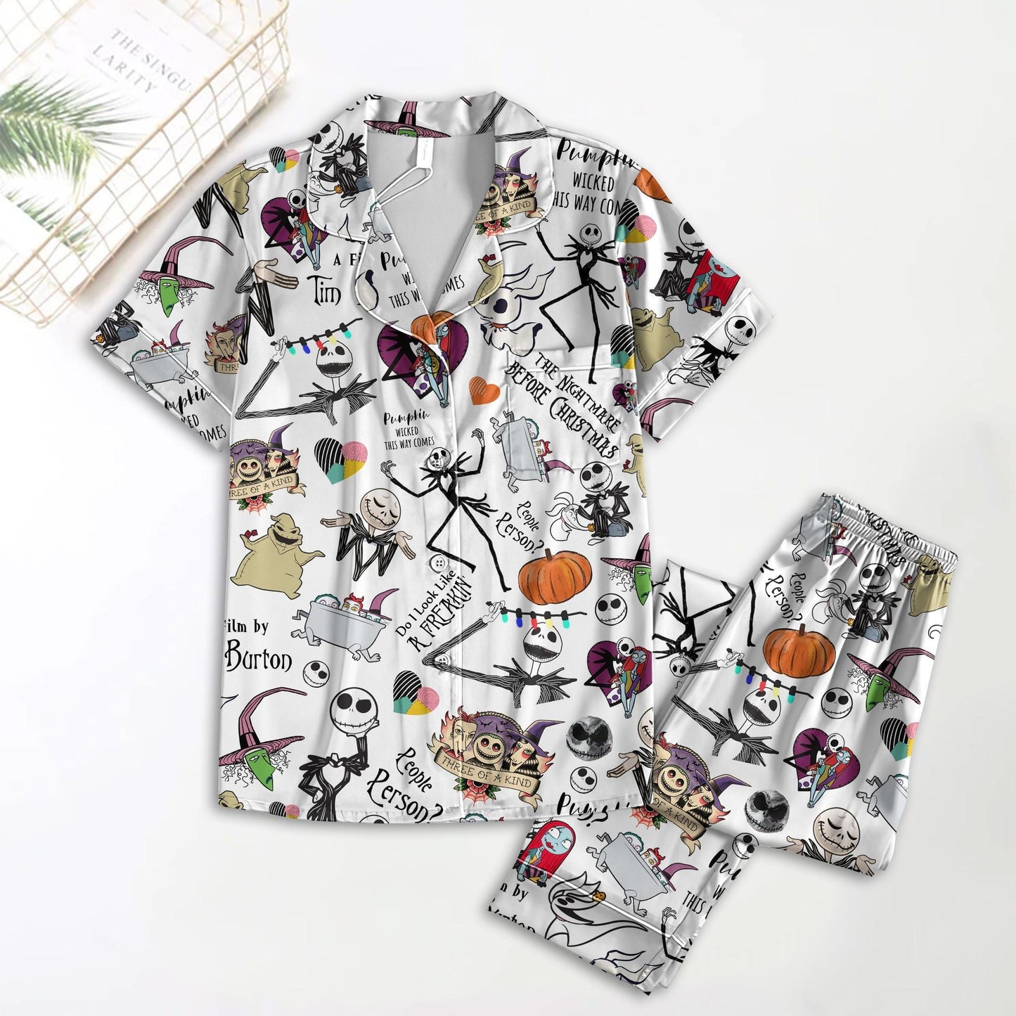 Jack And Sally Pajamas, Nightmare Christmas Pajamas, Oogie Boogie Holiday Pajamas, Jack Skellington Women Pajamas, Halloween Gift