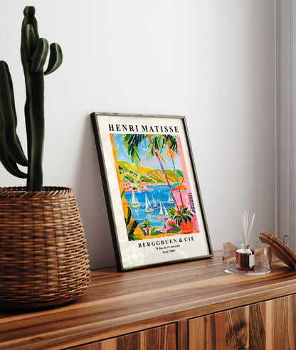 Henri Matisse Print: Pink Mediterranean Riviera Sailing Art