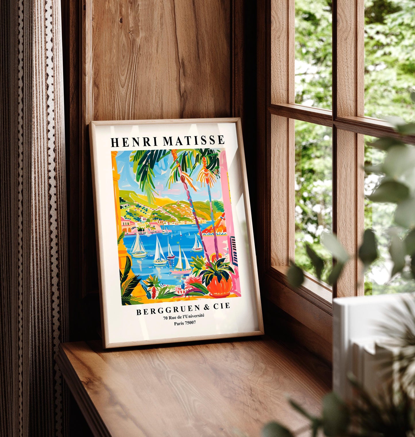 Henri Matisse Print: Pink Mediterranean Riviera Sailing Art